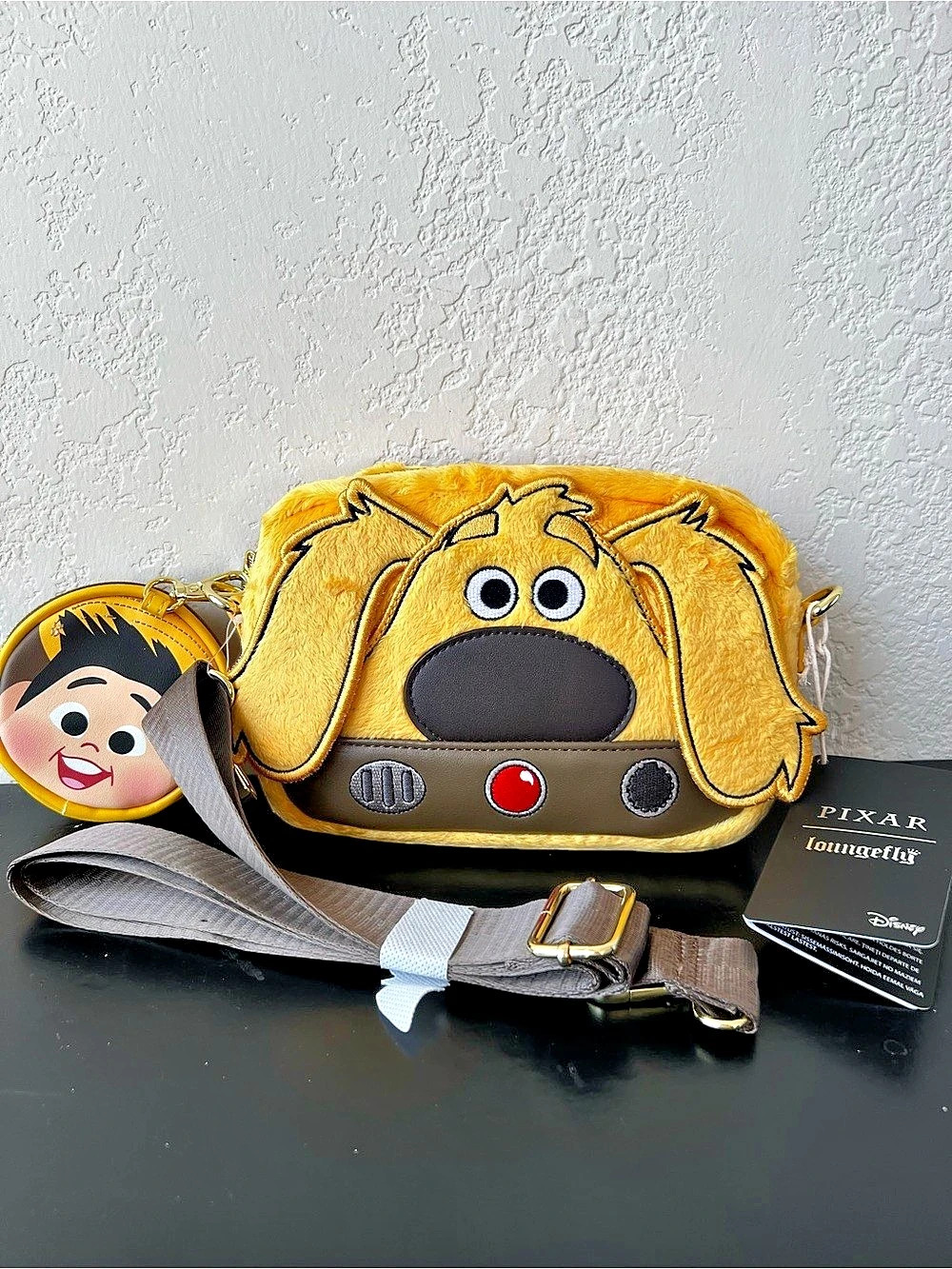 Loungefly Disney Pixar Up Dug Sling Crossbody Bag with Coin Purse - NWT